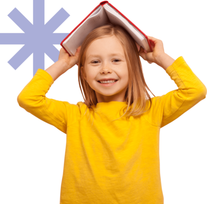 transparent girl with book
